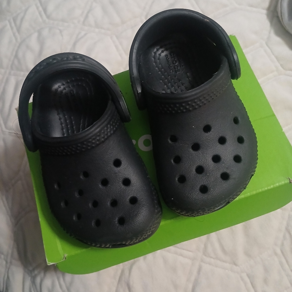 CROCS Kids Black Classic Clog Sandals